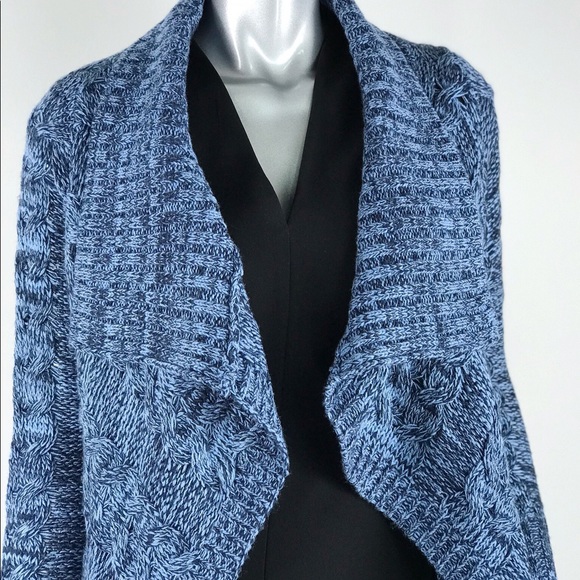 Cliche Couture Blue Cable-knit Sweater - Picture 2 of 8